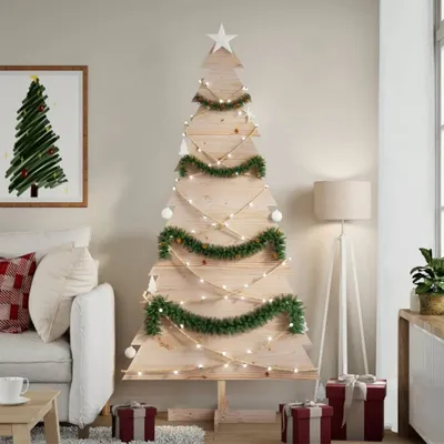 Produktbild von Maison Exclusive - Weihnachtsbaum Holz zum Schmücken 180 cm Massivholz Kiefer