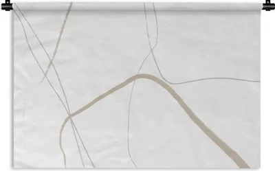 Produktbild von MuchoWow® Wandteppich Wandbehang Abstrakt - Minimalismus - Linienkunst 150x100 cm Tapisserie Dekoration Wandtuch - Waschbar - Tapisserien - Wand-Decke