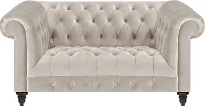 Immagine prodotto di Divano Chesterfield in tessuto bianco Soggiorno moderno a due posti Divano