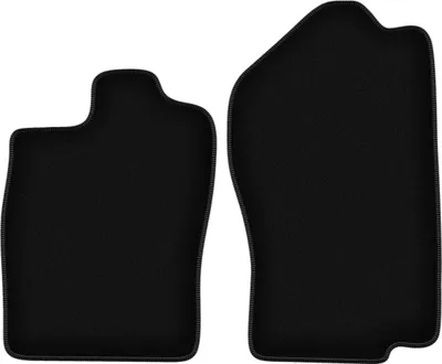 Image de Wielganizator Tapis avant de sol velours sur-mesure pour Opel Vectra A (1988-1995, berline, liftback, hatchback) noir, jeu 2 pièces, fixations