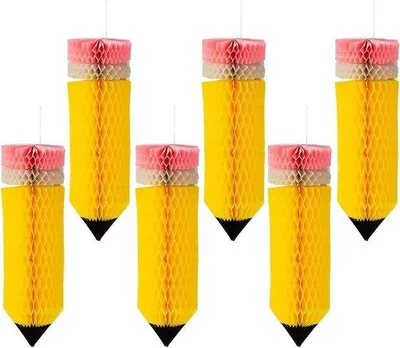 Image de Kit de rentrée scolaire - Décoration avec un crayon, lot de 6 pièces.