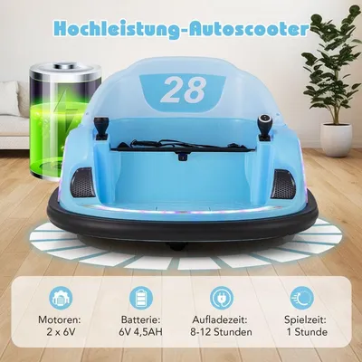 Obrázok produktu pre Nárazníkové auto pre deti elektrické nárazníkové autíčko s modrými blikajúcimi LED svetlami