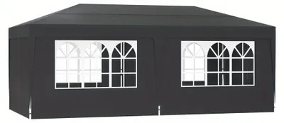 Obrázok produktu pre Partytent – Stan na oslavy – Pavilón – Skladací stan – Stan do záhrady – 3x6 m – Vodotesný, so bočnými stenami – Nastaviteľná výška