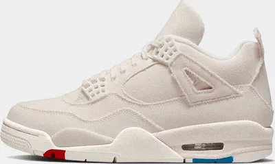 Produktbild von Nike Air Jordan 4 White Blank Canvas Beige Sail Frozen Damen Herren Sneaker - 37,5