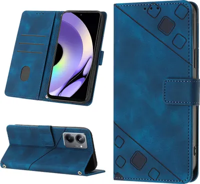 Obrázek produktu pro Pouzdro pro Realme 10 Pro Embossed Flipové kožené pouzdro se stojánkem Blue