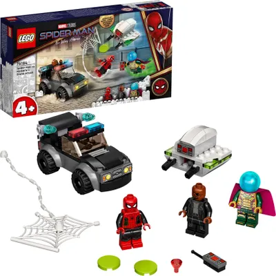Produktbild von LEGO 76184 Marvel Mysterios Drohnenattacke auf Spider-Man, Superhelden-Spielzeug mit Auto für Vorschulkinder ab 4 Jahren, tolles Geschenk