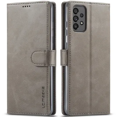 Obrázek produktu pro Pouzdro pro Samsung Galaxy A53 5G, kožené flipové pouzdro s magnetickým uzávěrem a stojánkem, ochranné pouzdro Šedá