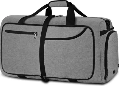 Image de Grand sac de voyage pliable NEWHEY 100L avec compartiment à chaussures Noir