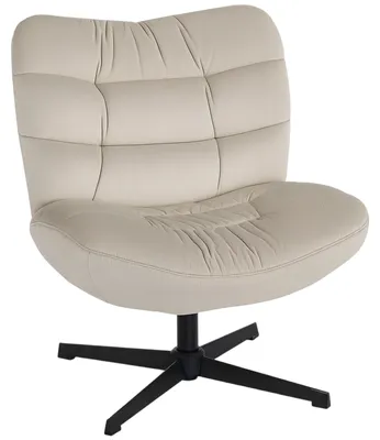 Image de Fauteuil de salon pivotant, chaise rembourršŠe en chenille sans accoudoirs, assise et dossier larges, 70x80x82cm, crššme