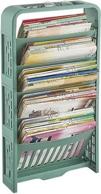 Produktbild von 360Home Sortierregal Bücherregal Regal Zeitschrift Hefte Organisator grün