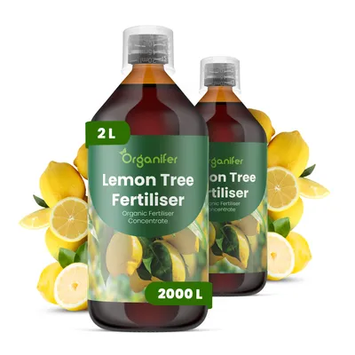 Obrázok produktu pre Citrónový Strom, tekuté hnojivo, 2x 1 liter – vzorec NPK 2-1-8 – pre citrusové stromy – podporuje zdravý rast výhonkov, intenzívny rast listov a plodov – organické hnojivo