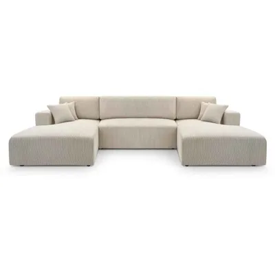 Produktbild von Ecksofa mit Schlaffunktion CORSO U, Farbe: Beige (Poso100)