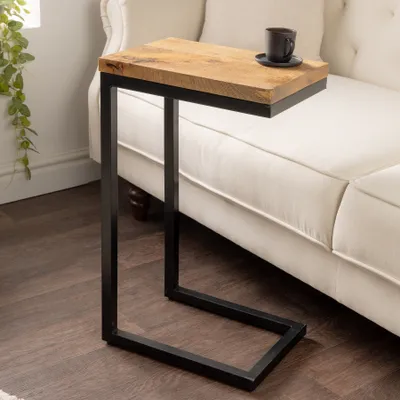 Produktbild von riess-ambiente Massivholz Beistelltisch GASTON 65cm natur Mangoholz Metall schwarz Couchtisch Tisch
