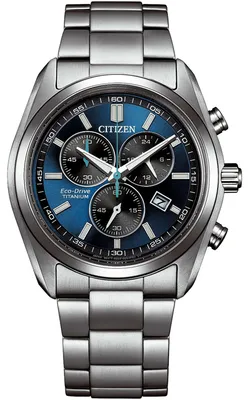 Produktbild von Citizen AT2590-59L Eco-Drive Herren-Solaruhr Chronograph Titan/Blau