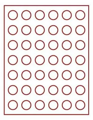 Produktbild von Lindner 2707E Velourseinlage dunkelrot 2707E (Ø 27,5 mm)