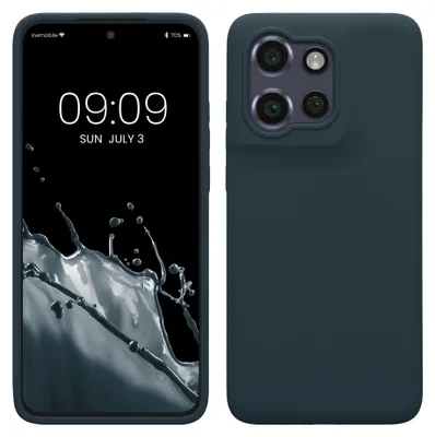 Produktbild von kwmobile Handyhülle für Motorola Edge 60 Neo / Edge 50 Neo / ThinkPhone 25 Hülle - Case Silikon - Kabelloses Laden - Schutzhülle Cover in Dunkler