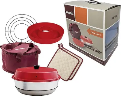 Produktbild von OMNIA Backofen Back-Kit 5teilig (Silikonform, Aufbackgitter, Tasche, Topflappen)