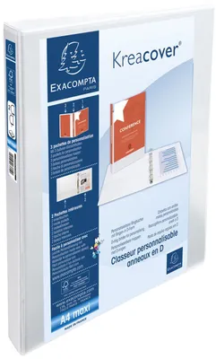 Zdjęcie produktu dla Segregator prezentacyjny EXACOMPTA, A4 Maxi, biały, ring 2D