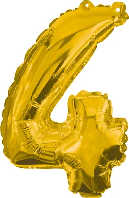 Obrázok produktu pre Číslo Zlatá, obrovský fóliový balón so 4 číslami, 85 cm