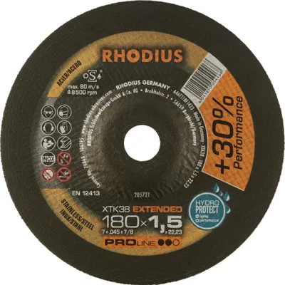 Produktbild von Rhodius Trennscheibe XTK 38 180x1,5x22,23mm Edelstahl Proline - 205721