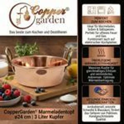 Produktbild von "CopperGarden®" Marmeladentopf ø24 cm | 3 Liter Kupfer
