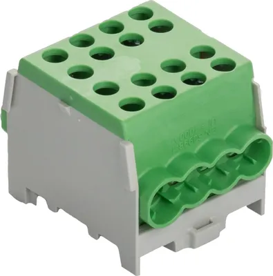 Image de Borne de dérivation pour ligne principale Pollmann, 1 pôle, 1 entrée 2x35 mm², 1 sortie 6x25 mm², 1 pièce.