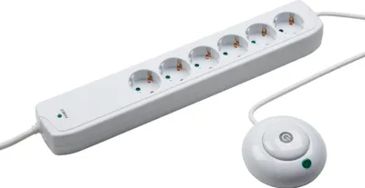 Produktbild von Meister Steckdosenleiste 6-fach 2 m Kabel weiß Kunststoffleitung IP20 Innenbereich