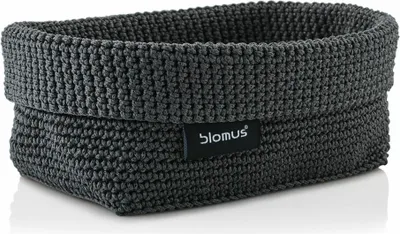 Produktbild von Blomus Häkelkorb TELA anthrazit Large, Körbchen, Ablage, Bad Organizer, Textil, anthrazit, 68885