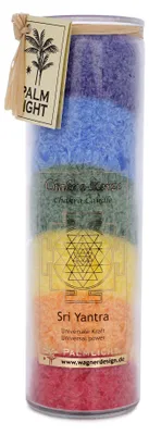 Produktbild von yogabox Chakra Kerze - multicolor 20 x 6,5 cm