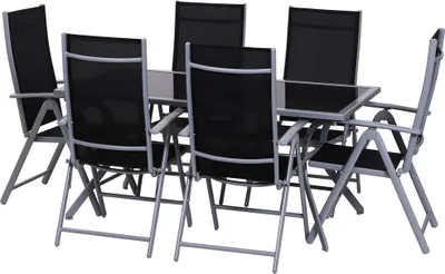 Zdjęcie produktu dla Outsunny 7-częściowy zestaw wypoczynkowy zestaw ogrodowy meble ogrodowe aluminium (7-częściowy)