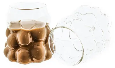 Produktbild von 12 Tlg. Gläser Set Mulex Cappuccino Gläser Trinkgläser 350 ml Hitzebeständig Bubble