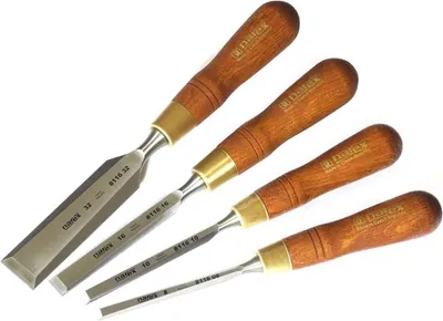 Immagine prodotto di Set di scalpelli di alta qualità con manici in legno (set da 4)