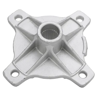 Image de Pièce de rechange pour moyeu d'essieu arrière à 4 goujons et cannelures 24T, couleur argent, pour quad, VTT et karting de 125 cm³, 150 cm³ et 200 cm³