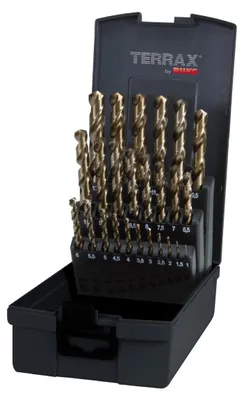 Spiralbohrer-Set 25-tlg. 1,0–13,0 mm HSSE-Co5 DIN 338