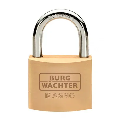 Produktbild von Burg-Wächter Zylinder-Vorhangschloss 400 E Magno Breit 20mm Bügelstärke 3,5mm Messing - 06110 7