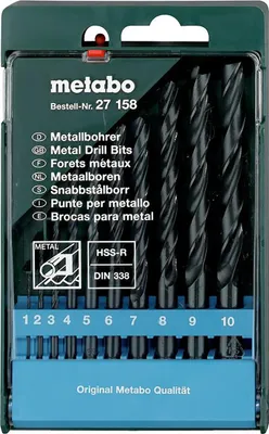 Produktbild von Metabo HSS-R-Bohrerkassette, 10-tlg.