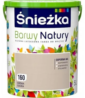 Produktbild von Latex-Innenwandfarbe matt, scheuerbeständig & abwaschbar, Farbton 160 Górska Ścieżka, 5L