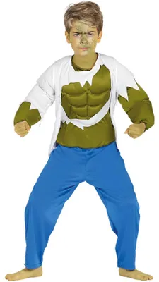 Superheldenkostüm für Jungen, grün, 7-9 Jahre