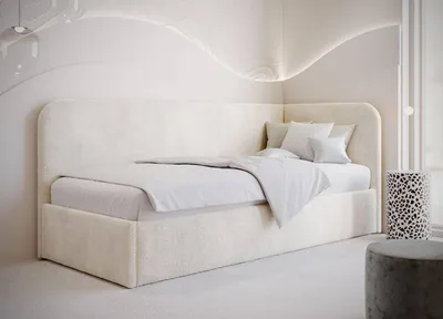 Produktbild von Moebelpaket Bett 100x200 cm, Polsterbett mit Stauraum und Gasdruckfedern, Modern Einzelbett, Kollektion Mario, Rechte Ausführung,