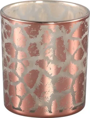 Imagen del producto de Vela decorativa PMTD, diseño "Giraffeprint", color rosa, 8 cm