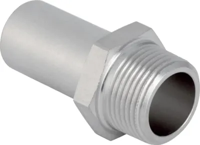 Produktbild von Geberit Mapress Therm Übergang, AG, Einschubende, d=22mm, R=3/4″, 1 Stk.