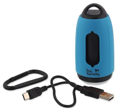 Obrázek produktu pro Baterka Dog Fantasy USB se sáčky na exkrementy modrá