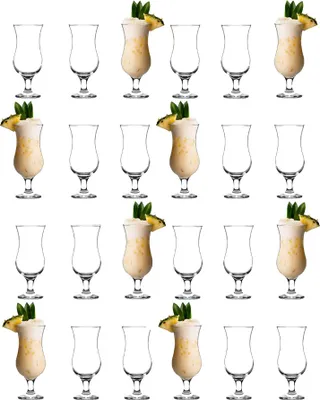 Produktbild von 24x Pina Colada Gläser Hurrikanstil Poco Grande Cocktail Party Trinkglaswaren - 390ml - von lav