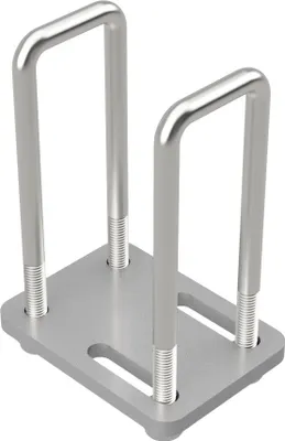 Obrázok produktu pre 2 x U-skrutka M10 s upínacou doskou a maticami spustenie pomoci trailer pozinkované SUPROD, M10, LW=41/31-71, LH=150 mm