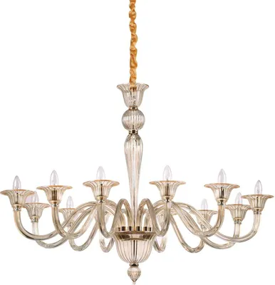 Produktbild von Klassischer Kronleuchter Brigitta Bernstein Glas 12 Lichter E14