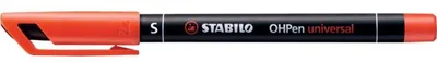 STABILO Folienstift OHPen universal, Strichstärke S - 0,4 mm, permanent/wasserfest, nachfüllbar, rot