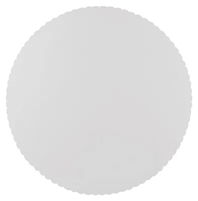Produktbild von 10 Papstar Tortenunterlagen, Pappe pure rund Ø 28 cm weiss mit gezacktem Rand 81194