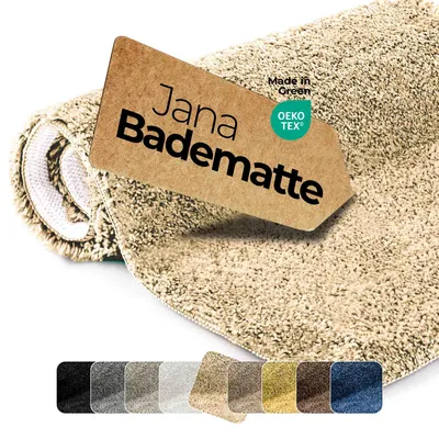 Produktbild von etérea Badteppich Jana Hochflor Shaggy , 60 cm Rund Natur