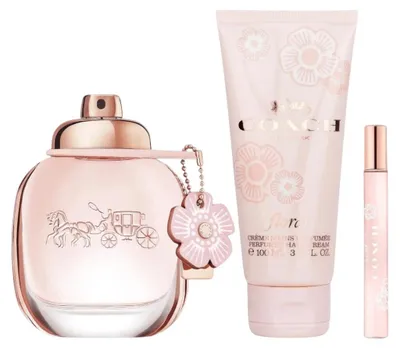 Immagine prodotto di Set profumato: Eau de parfum, per donna, 90 ml + Eau de parfum, per donna, 7,5 ml + Lozione corpo, per tutto il corpo, 100 ml