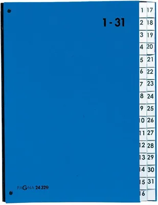 Produktbild von Pultordner 1-31 blau Packung mit 20 Stück